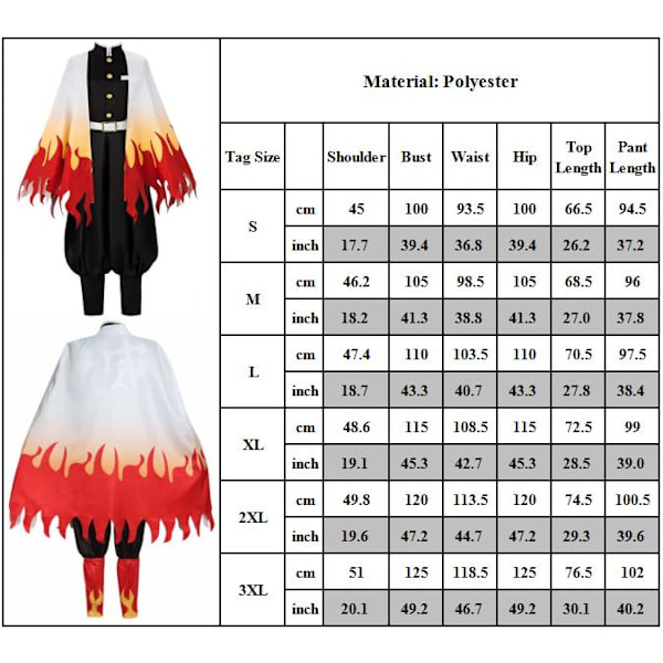 Rengku rollspel kostym animation uniform kimono kostym M