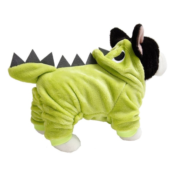 Yebay Halloween Hudjur Hund Valp Huvtröja Kläder Söt Dinoaur Fet Coplay Kotym,Ljugrön lightgreen s