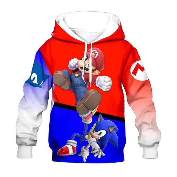 Sonic Game Sweater 3d Anime Cosplay Barntröja-a M