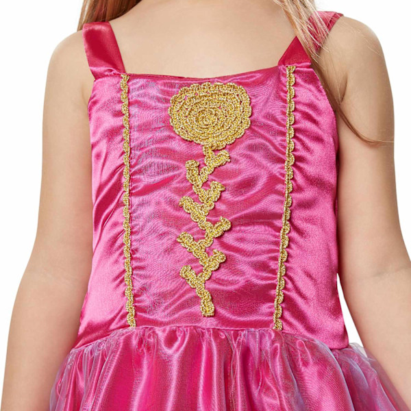 tectake Maskeraddräkt Flicka Prinsessan Ros LightPink 128 (7-8y)
