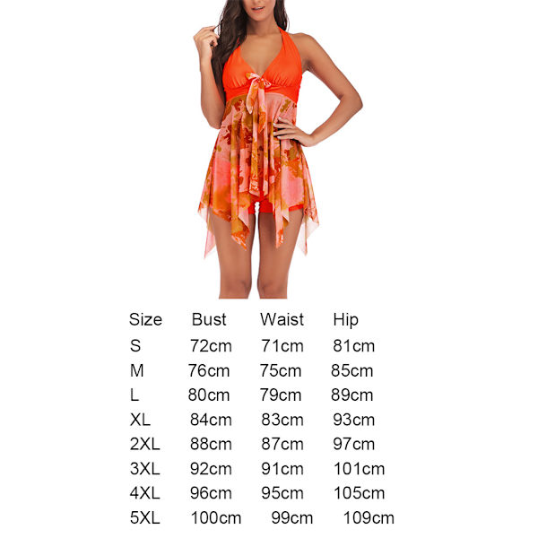 Beach Simdräkt Dam Dam Baddräkt Badkläder Baddräkt orange 2XL