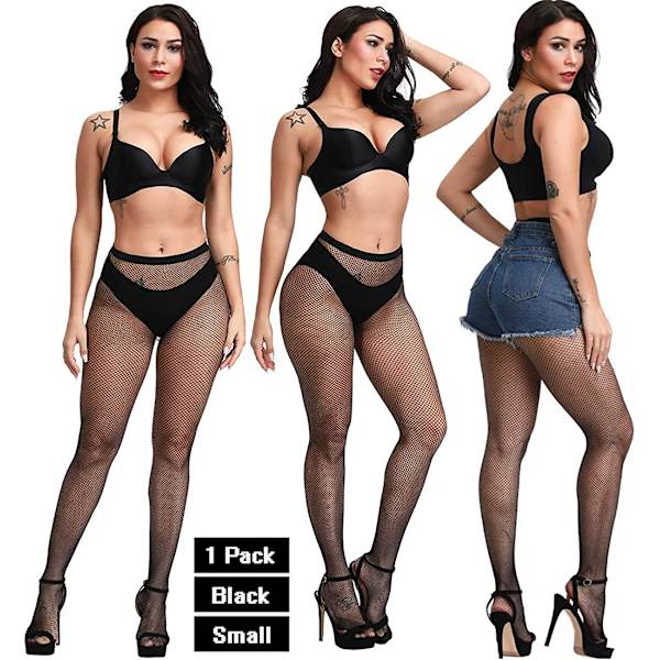 6-pack High Waist Tights Netstrømper Lår høje sokker STYLE3