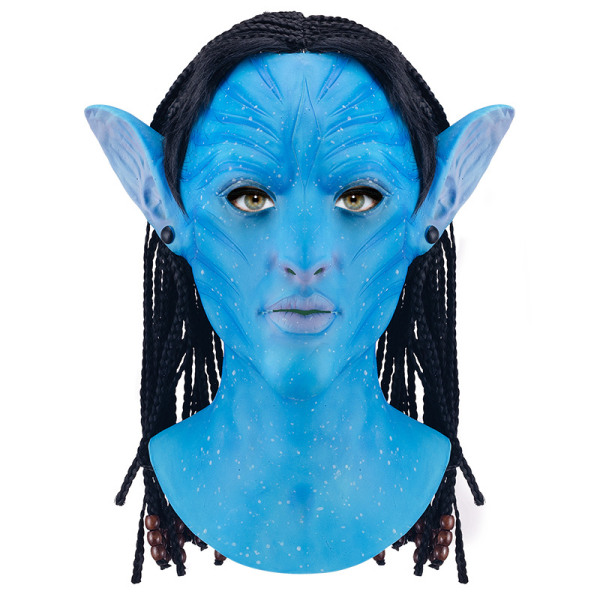 Halloween-mask latex-huvudbeklädnader lysande samma Avatar-huvudbeklädnader rollspel bardans COS (kvinnliga modeller)
