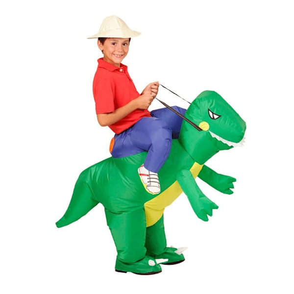 Puhallettava Dinosaur Kids -asu T Rex Dino Rider -asu