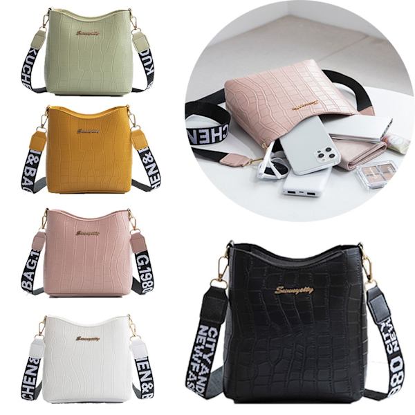 Kvinnor Messenger Bag Kvinnlig Axelväska vit vit white