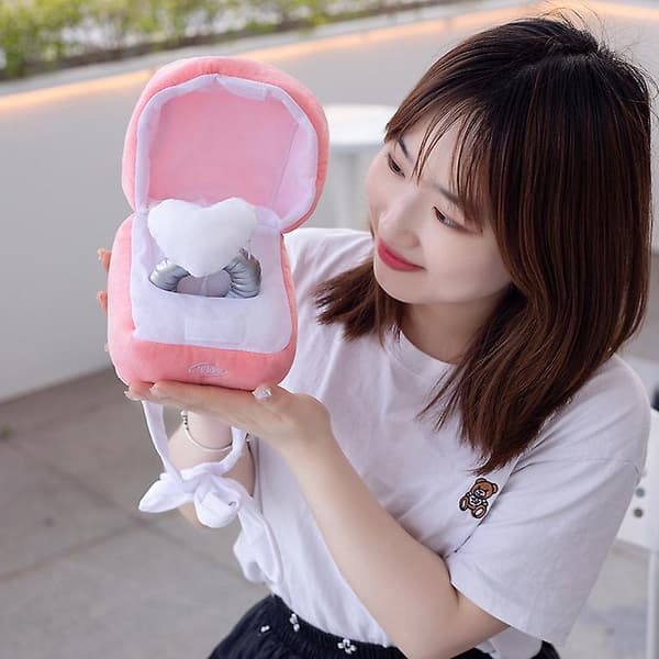 Creative Ring Box Plysj Toy Love Diamond Ring Case