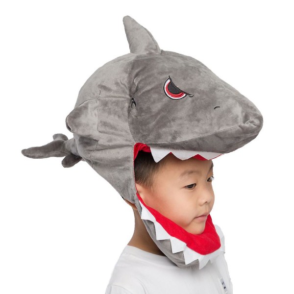 Novelty Animal Shark Head Cover Hodeplagg For barn Barn Voksen Halloween Nyhet Party Cosplay Fancy Dress
