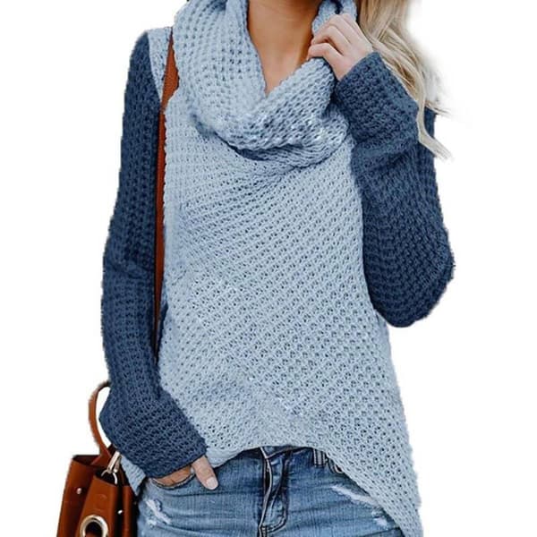 Plus ize Kvinnor Chunky stickad varm Raglan ärm stickad tröja Gray S