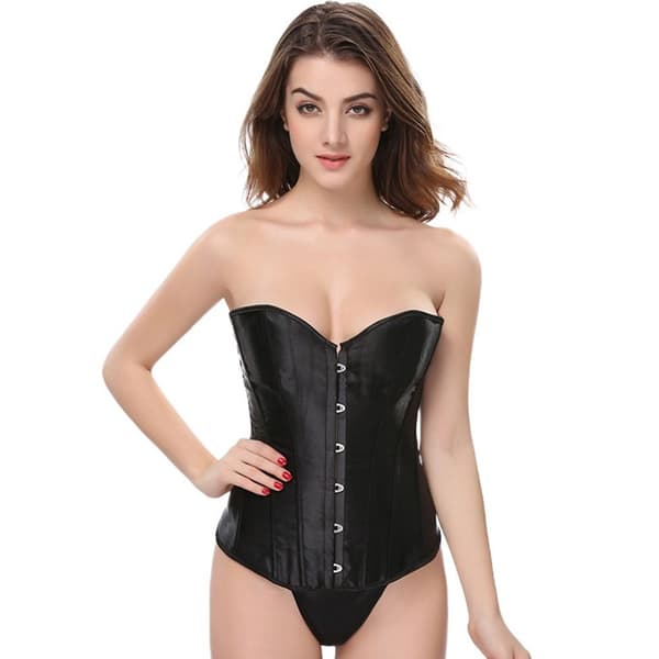 Korsett Bustier Top Thigh Shaper SVART black M