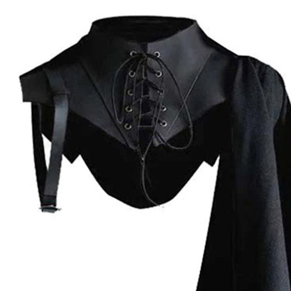 Halloween blondekrage kappe personlig en skulder cosplay kappe for barn Black without Hat L