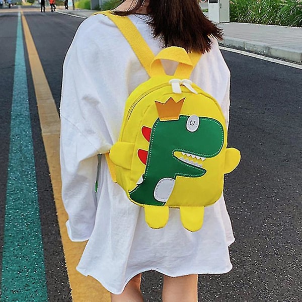 Gutter Jenter Ryggsekk Dinosaur Skoleveske Barnehage Ryggsekk Gaver Yellow