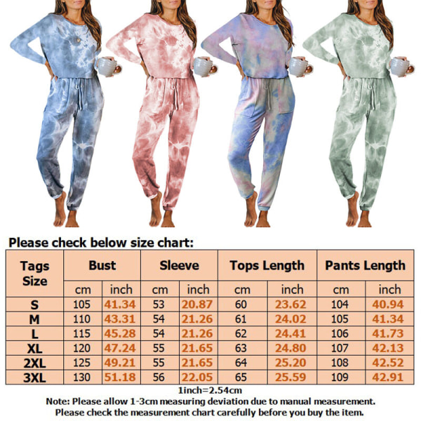 Naisten pyöreäkauluksiset yöasut ja housut Pyjama-setti Purple 2XL