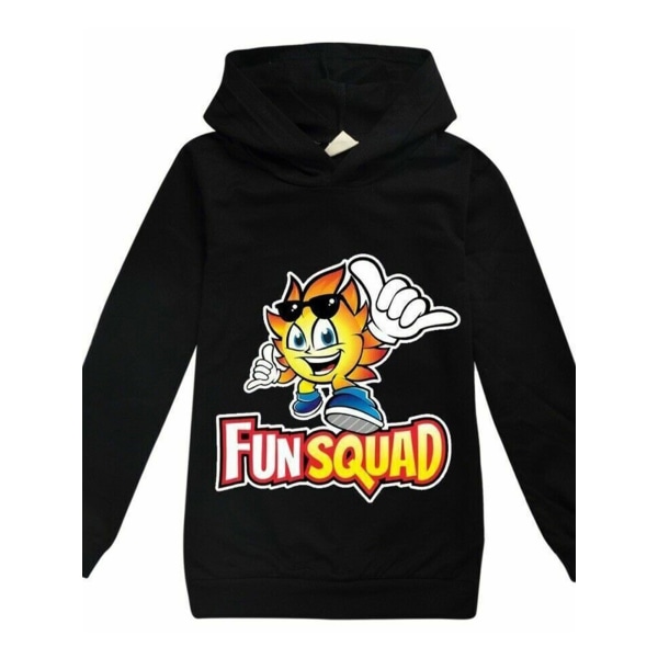 Kids Fun Squad Gaming Print Hættetrøje Sweatshirt black 130cm