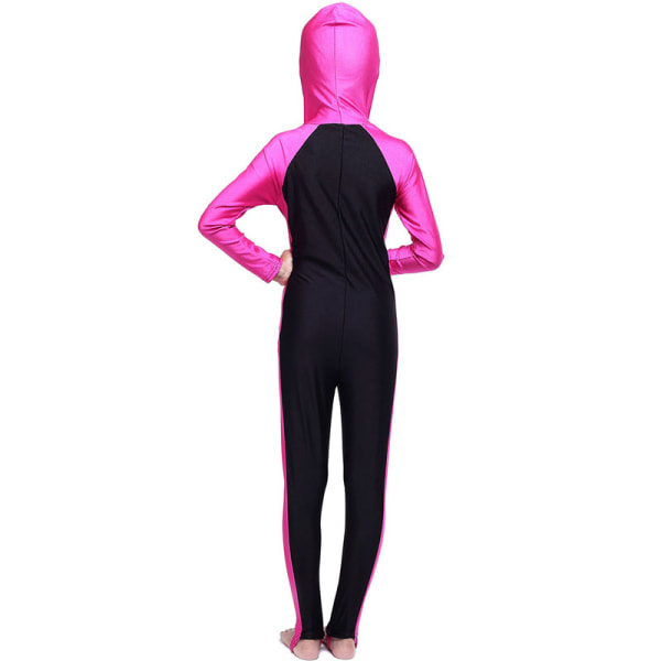 Baddräkt för barn Cover baddräkt Modest Beachwear Girls Burkini Rose&Red