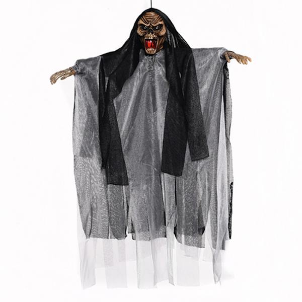 Halloween Scary Hanging Props Sound Ghost Party -kauhukoristeet black