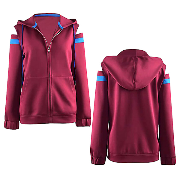 Scarlet cosplay-asu naisten takki huppari noitakarnevaaliasu Red M XL