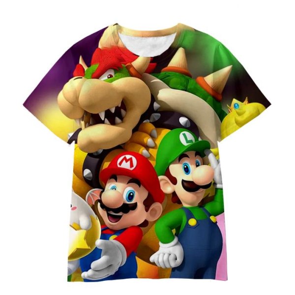 Pojkar Super Mario Kart kortärmad grafisk T-shirt Topp C 140cm