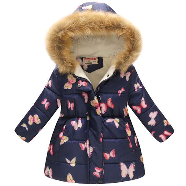 Baby Mode Päls Hoodie Jacka Barn Söt Blue&Pink 150