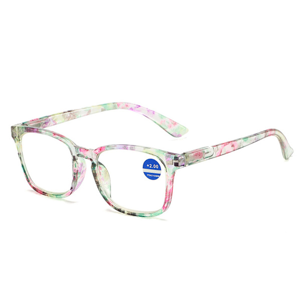 Lesebriller for damer, designer +1.25 1.5 2.0 3.0 3.50 4.0 Green Frame,+100