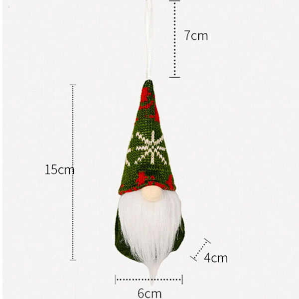 3 st julgranshängande tomtenissar i plysch, juldekorationer grey 3pcs