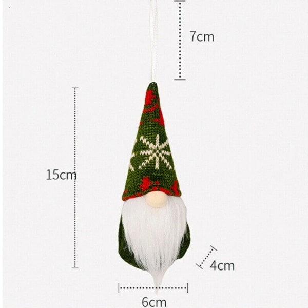 3 st julgranshängande tomtenissar i plysch, juldekorationer White