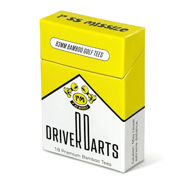 P*ss Missile Driver Darts, Premium Golf-peggar i Bambu, Förpackning med 18 | 83mm (3.25\") Träpeggar - Hållbara, Miljövänliga | Minnesvärd Gåva till Golfare