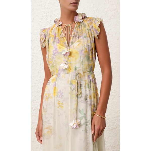 HARMONY FLUTTER KJOLE Yellow L