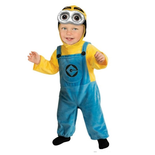 Minions Barn Vuxna Män Kvinnor Familj förälder-barn outfit Kläder, Gul Overall Halloween Fancy Dress Up Outfit Fest Rollspel Prestanda Boys L