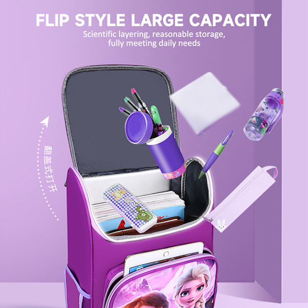 Fryst Marvel Cartoon Tryckt Ryggsäck Casual Ryggsäck Affisch Lätt Stor Kapacitet Resa Laptop Ryggsäck E