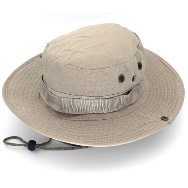 Män Casual Mössor Bred Rand Cap Militär Camo Hattar Light Khaki - Solid