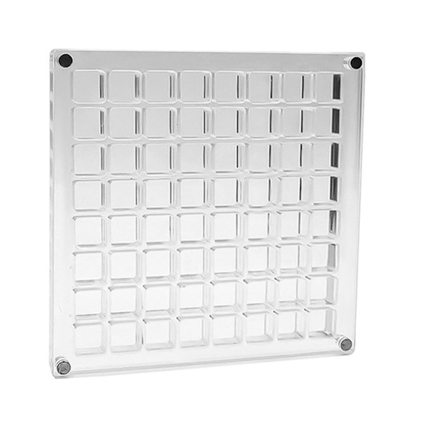 36/64/100 Fack Klar Akryl Snäckskalsdisplaylåda, Diamant Ädelsten Pärlor Förvaringsdisplay Organizer Låda 100 Grids