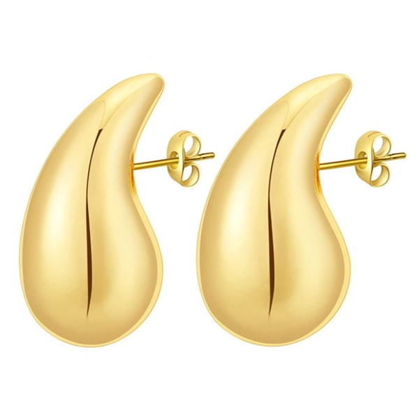 Kvinnor lätta urholkade droppvisa örhängen modesmycken gold