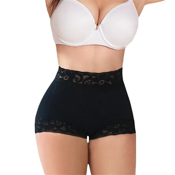 Dame Push Up Truser Rumpe Løfter Shaper Falsk Rumpe Rumpeballer Hofte Usynlig Kontroll Truser Undertøy Lingerie Black M