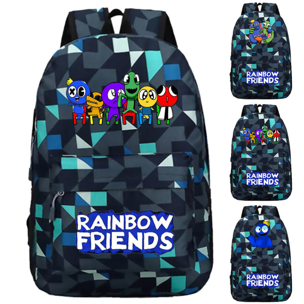 Cartoon Rainbow Friends Ryggsäck ryggsäck Studentväskor för barn B