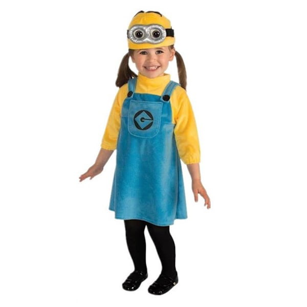 Minions Barn Vuxna Män Kvinnor Familj förälder-barn outfit Kläder, Gul Overall Halloween Fancy Dress Up Outfit Fest Rollspel Prestanda Girls L