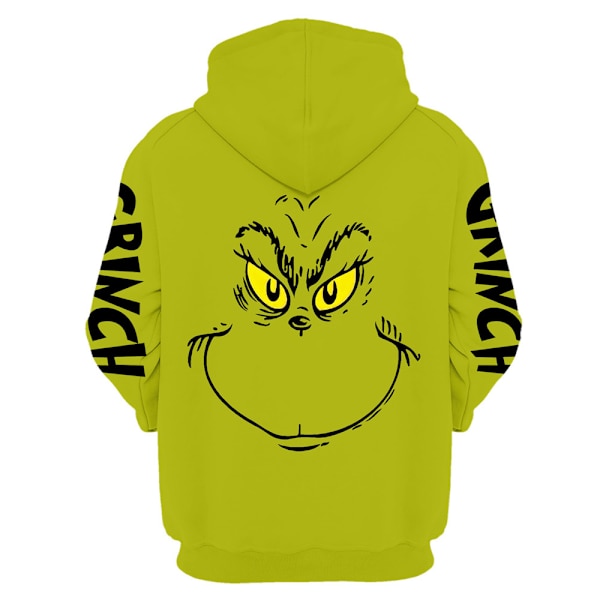 Jul Grön Monster Tryckt Hooded Vuxen Grimch Tröja Toppar M