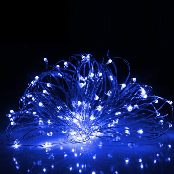 Fairy String Lights Batteridrivna vattentäta utomhuslampor White light 10 meters 100 lights