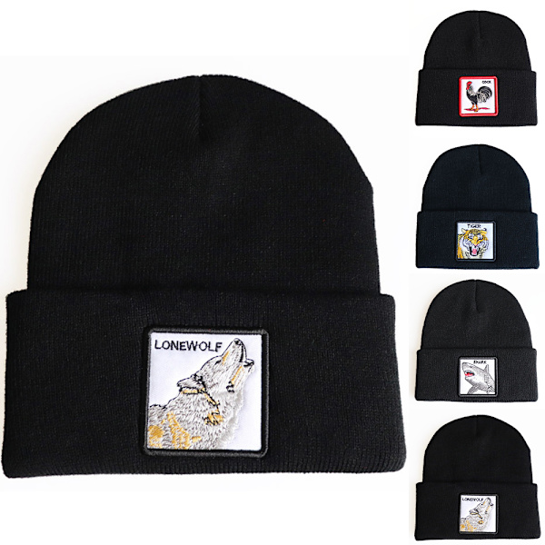Unixex Dyrehue Strikket Hue Elastisk Skihue Udendørs Sport Hatter