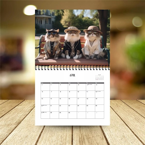 2025 Snygg Kattkalender/Present Till Kattälskare, 2025 Väggkalender, Kattkalenderpresent Till Kattälskare