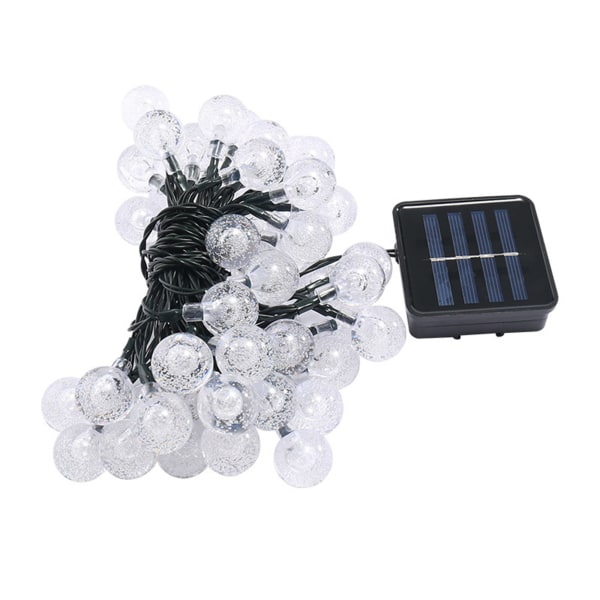 Solar String Lights Fairy Crystal Ball Lights Juldekor white 6.5 meters 30 lights