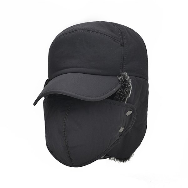 Män Kvinnor Vinter Flygare Bomber Hattar Öronklaffar Snö Skidmössor Dark Grey