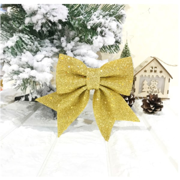 Stora Rosetter Julgransrosetter Ornament Gåva Jul Heminredning golden 2 pcs