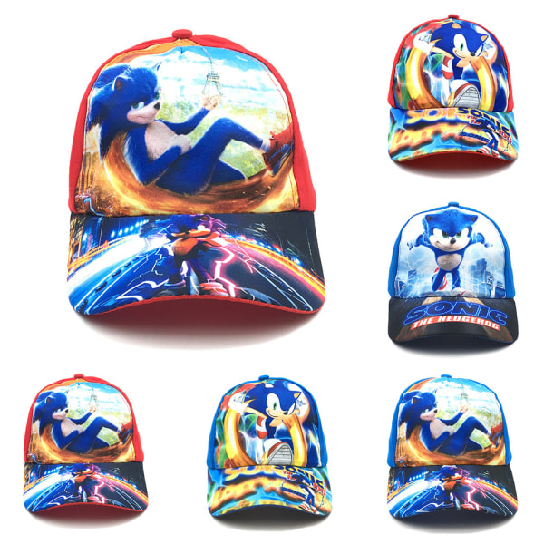 Sonic The Hedgehog Hat Cap basebollkeps för pojkar, flickor B