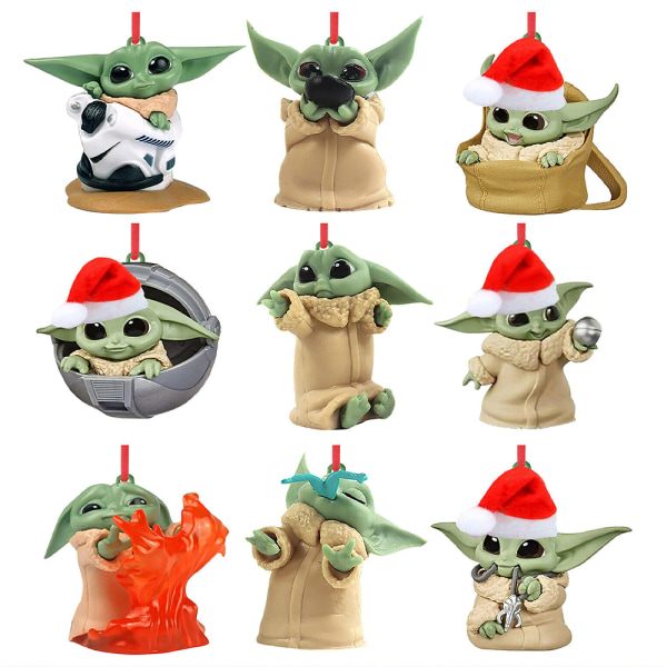 Julgranspynt Baby Yoda Dekoration Hängande Fest Hem Julgåva E