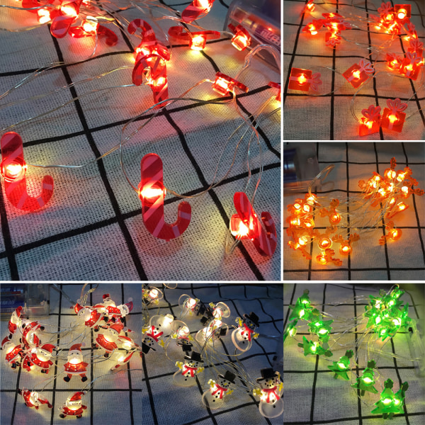 Jul LED bröllop Trädgård Ljusslinga festivaldekoration D 2M