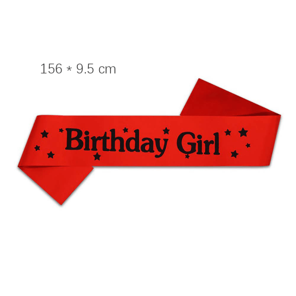 Grattis på födelsedagen Party Girl Bälte Band Decor #1