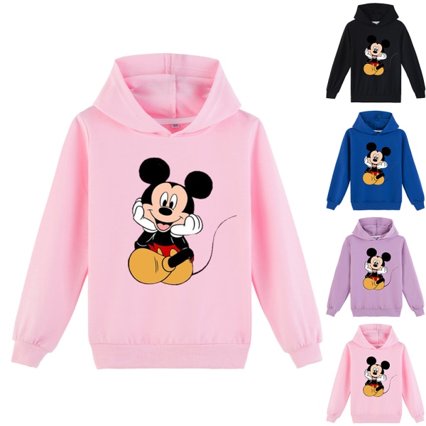 Barn Vuxen Mickey Cartoon Casual Hoodies Sweatshirt Coat pink 160cm
