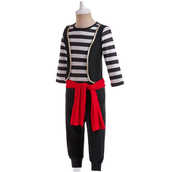 Barn Pirate Captain Kostymer Halloween Carvinal Cosplay Outfits 110cm
