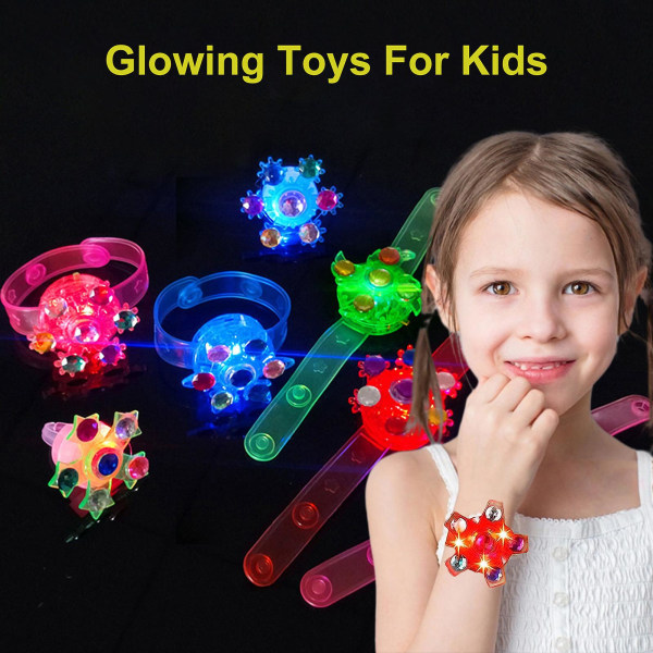 Fidget Spinner Armband Glow-in-the-Dark Snabbspinnande Leksaker Klocka Roligt Barnpresent