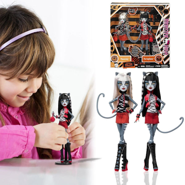 Monster High Boo-Riginal Creeproduction Meowlody och Purrsephone Dockor 2-pack B